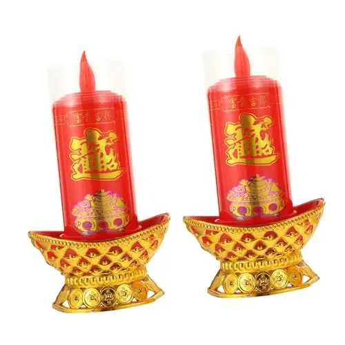 Produktbild: Sosoport 2 Stücke Elektrische Kerze Licht Flammenlose Kerze Flammenlose Kerze Laterne für Altar