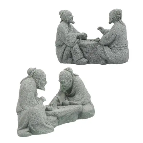 Produktbild: Sosoport Alter Mann Spielt Ornament 2 Stück Gartenskulptur Outdoor Decor Home Decor