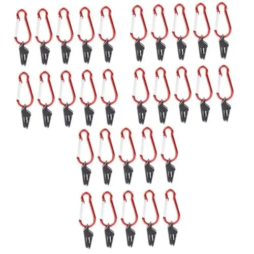 Produktbild: Sosoport 30 STK Camping Zelt Schnalle Zelt Befestigte Clips Haken Fürs Auto Haken Für Autozelte Auto Camping Zelt Planenclips Für Den Außenbereich Hängendes Zelt Markise Aluminiumlegierung