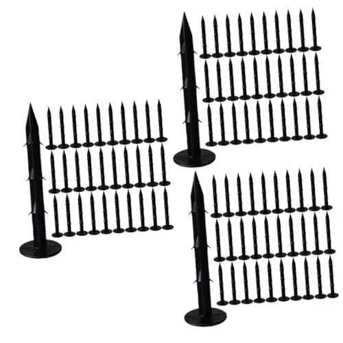 Produktbild: Sosoport 360 STK Gartenpfahlanker Aus Kunststoff Nägel Aus Kunststoff Gartenpfähle Aus Kunststoff Schwarze Pflanze Pflanzwerkzeuge Stoffklammern Bodenanker Sandpfähle Pp Erdanker Camping