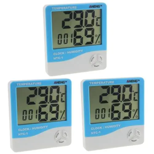 Produktbild: Sosoport 3St Aräometer für Feuchtigkeit Digital Halloween WLAN- drinnen W-lan Pilzdekor raumthermometer innen Hygrometer Temperaturmesser Feuchtigkeitsmesser kabellos Monitor