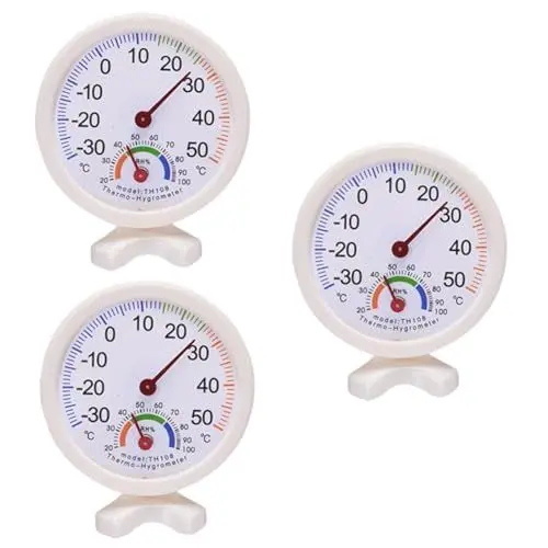 Produktbild: Sosoport 3-teiliges Analoges Hygrothermograph-mini-thermometer Mit Leicht Ablesbarer Für Den Gewerblichen Heimgebrauch