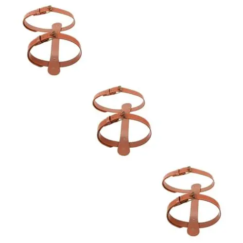 Produktbild: Sosoport 3 Stück Picknickmattengurte Flauschige Decke Teppiche Teppich Outdoor Bodendeckengurt Picknickdeckengurt Picknickpolstergurt Outdoor Tragegurt Pu ​​Camping