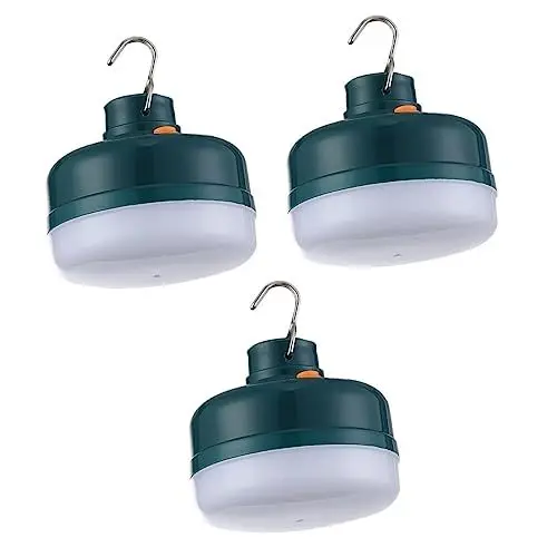 Produktbild: Sosoport 3St wiederaufladbare Glühbirne wiederaufladbare tragbare Laterne LED-Campinglaterne led- taschenlampe usb rechargeable lamp grün LEDs LED-Campinglampe tragbares Nachtlicht draussen