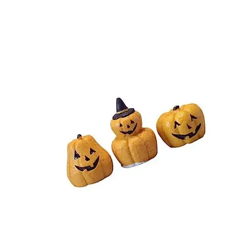 Produktbild: Sosoport 3 STK Kürbis-Desktop-Ornament Halloweenfiguren selber Machen Kürbis-Miniatur Halloween Dekoration Halloween-Dekoration Wohnkultur Modelle Harz-Halloween-Mini-Kürbis spielerisch