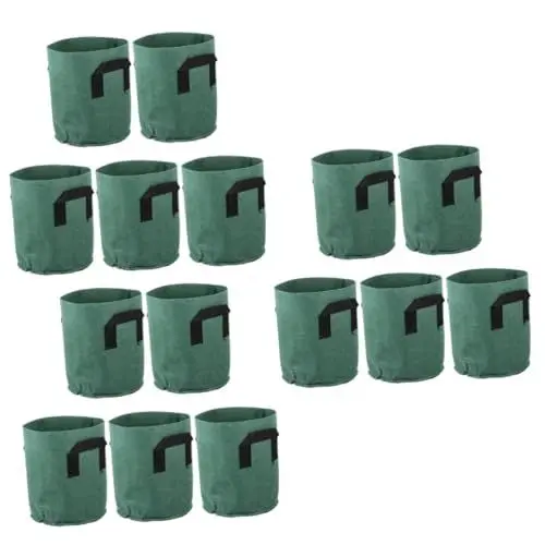 Produktbild: Sosoport 3 Sätze Tasche Wachsen Gartenarbeit Gartenvliese Pflanztüte Pflanzenpflege Pflanzensäcke Pflanzenwachstumsbeutel Pflanzbeutel Für Zu Hause Pflanzenanbaubeutel Green 5 Stück * 3