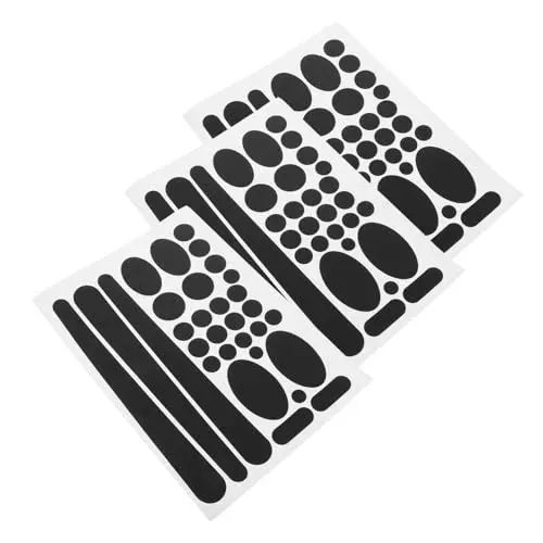 Produktbild: Sosoport Rahmen Klebstoff Aufkleber Set 3 Pack Kettenstrebe Decals Bike Rahmen Protector Scratch Schwarz Für Straße