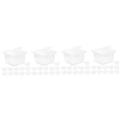 Produktbild: Sosoport 48 STK Futterbox für Reptilien Gehege für Stabheuschrecken Premium Reptilienkäfig Reptilien zubehör Easy putz tragbarer Schlangenkäfig transparenter Cricket-Keeper Plastik Weiß