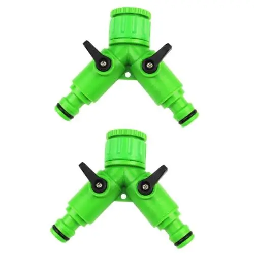 Produktbild: Sosoport 4 Stück Armaturen Für Wasserschläuche Wasserleitungsschlauch Zweiwege Verteilerstecker Schlaucharmaturen Schlauchanschluss Rohrverbindungsstücke Waschmaschine Ventil Adapter