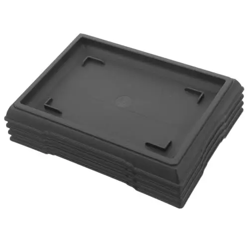 Produktbild: Sosoport 4 Stück Blumentopf Tablett Kräutertopf Pflanzen untersetzer ton anthrazit Pflanzenwasserfänger Anlage Untersetzer für Blumentöpfe Pflanzenschalen für den Innenbereich ohne Löcher