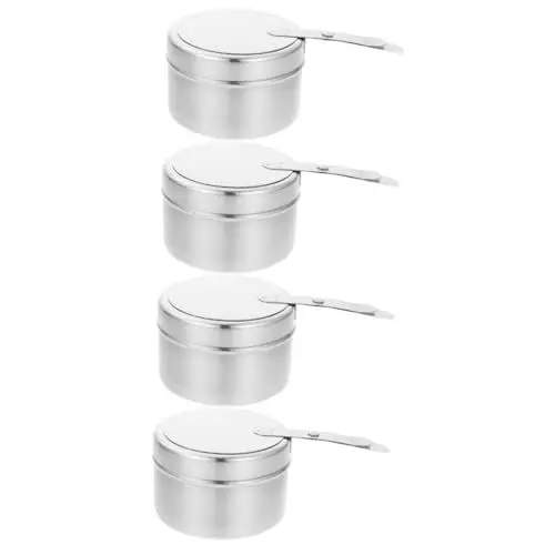 Produktbild: Sosoport 4 Stück Brennstoffhalter Für Chafer Kochutensilien Stereodosen Chafer-gel-kraftstoff Kraftstoffbehälter Mit Deckel Buffet-server Warmhalteplatte Buffet-kit Dosenwärme Fest Ofenkern