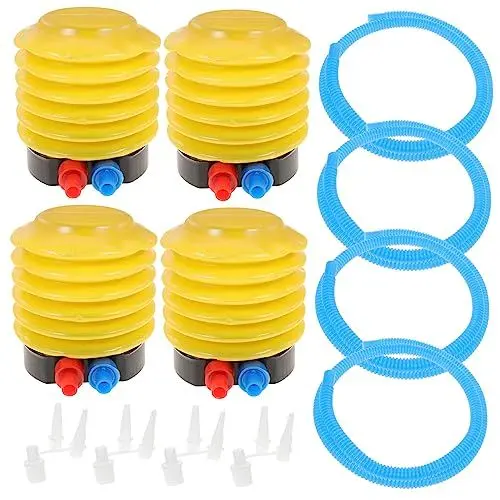Produktbild: LIFKOME 4 Stück Aufblasen Der Fußpumpe Pumpe Für Luftmatratze Hand Der Ballonpumpe Handwasserpumpe Luftpumpe Für Bälle Übungspumpe Handpumpe Für Bälle Aufblasbar Schwimmbad Plastik
