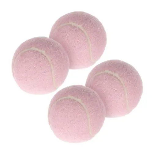 Produktbild: Sosoport 4 Stück Tennisspielzeug Bälle Training Tennisball Tennisbälle Tennis Für Spieler Zum Üben Tennisball Trainingsbälle Anfängertraining Tennis Mädchen Spielen Tennis Rosa Gummi