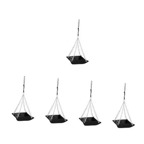 Produktbild: Sosoport 5St Kolibri-Feeder hängende Vogelschale hängendes Vogelbad Vogelkäfig Essenstablett Vogelversorgung Fressnapf für Nymphensittiche wild Spender Zubehör Vogelfutter Container abs