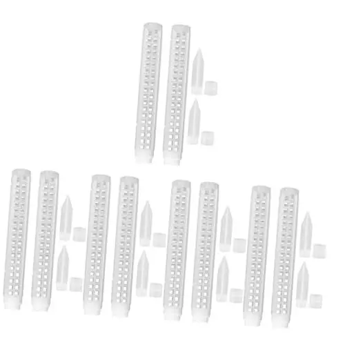 Produktbild: Sosoport 5 Sätze Moosstangen-Set Pflanzen Rankhilfe Indoor Gitter Moosstab Für Kletterpflanzen Pflanzenspalier Wachsende Unterstützung Klettergerüst Für Weinreben Plastik Weiß 2 Stück * 5