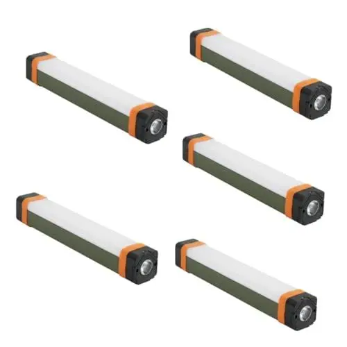 Produktbild: Sosoport 5 Stk Zelt Lichter Wiederaufladbare Arbeitsleuchte Magnetisch Geführte Wiederaufladbare Laterne Tragbare Campinglaterne Campinglampe Weiß Magnetische Anziehungskraft Base Abs