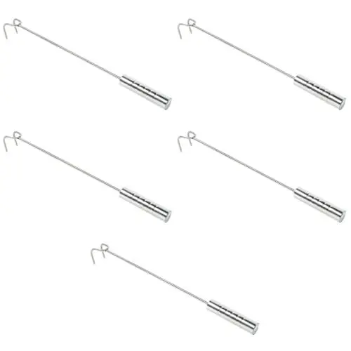 Produktbild: Sosoport 5 Stück Küchen-fleischwender-hakengriff Rotisserie-fleischwender Stabiler Grill-flipper-haken Aus Metall Einfach Zu Verwenden Für Bbq-camping