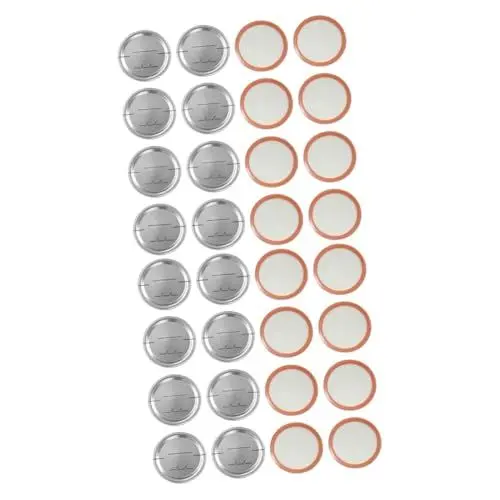 Produktbild: Sosoport 60 Stück Einmachglas Deckel Einmachglas Zubehör Einmachglas Kappen Dattelscheiben Einmachdeckel Scheiben Metalldeckel Marmeladendosen Scheiben Für Einmachgläser Weißblech