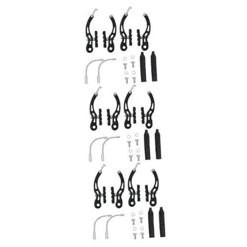 Produktbild: Sosoport 6 Paare Mountainbike V-Bremse Bremsbelagsatz und Kabelbremsen Felgenbremse v Bremsklemme Fahrrad Bremssattel Fahrräder bremsen V-förmige Bremse Stahl v Bremse Zubehör Bremssättel