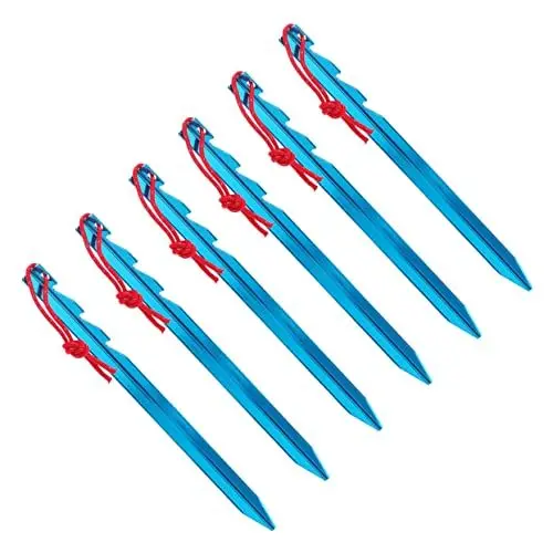 Produktbild: Sosoport 6stücke Teilige Aluminiumlegierung Zelthering Campingpfähle Zeltpfähle Outdoor-picknickpfähle Tragbar Leichtgewichtig Haltbar Einfach Zu Bedienen