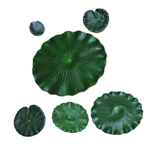 Produktbild: Sosoport 6st Schwimmende Lotusblätter Im Teich Schwimmende Seerosenblätter Für Teiche Künstliche Seerosenblätter Lotus Blatt Schwimmende Teichverzierung Teichzubehör Für Freilandteiche Eva