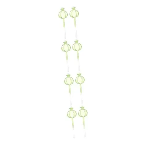 Produktbild: Sosoport 8 Stk Kaktus-blumenbewässerung Bewässerungssystem Für Zimmerpflanzen Blumenbewässerungszwiebeln Selbstbewässernde Spikes Pflanzen Green Glas Mit Hohem Borosilikatgehalt