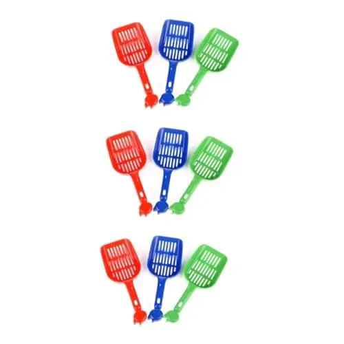 Produktbild: Sosoport 9 STK Schaufel für Katzenstreu cat Litter Scoop katzenstreuschaufeln katzenstreu schippe Goldene Kreuzballons Hundestreu Schaufel Kätzchen Dicker Schnitt Müllschaufel Korn Schaufel