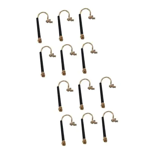 Produktbild: Sosoport Ärmel 12 STK Wachsgetränktes Kleinholz Feuerstartseil Grillanzünder Campingbedarf Outdoor-dochtseil Zunderrohr Wachs Zunderseil Wandern Überleben Reisen Hexagon Aluminiumlegierung