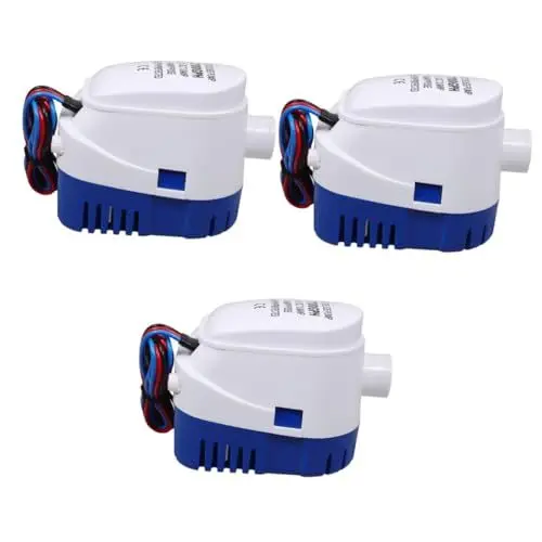 Produktbild: Sosoport Aquarienwasserpumpe 3st Tauchsieder Pool Wasserpumpe Automatische Bilgenpumpe Automatische Lenzpumpe Weiß Tauchpumpe Mini-Wasserpumpe