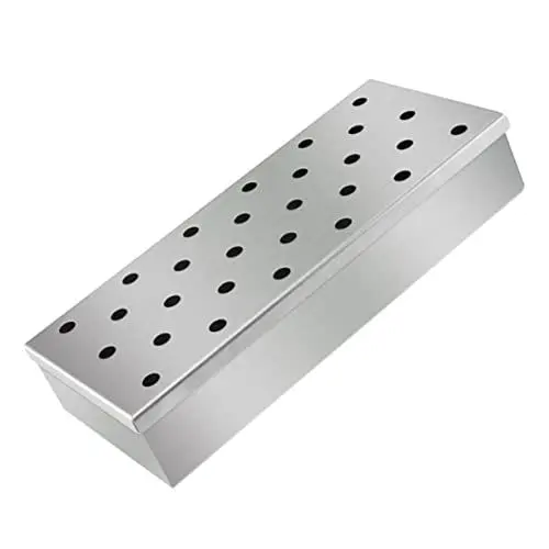 Produktbild: Sosoport Außengrill 1stk Raucherbox Holzspachtelmasse Geschenke Räucherstäbchen Holzscheiben Rostfreier Stahl Vati Grill Kochutensilien Metallgehäuse