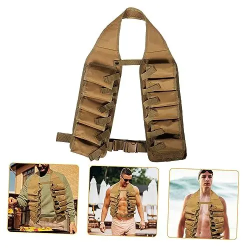 Produktbild: Sosoport Bierweste Biergürtelholster Flaschenhaltergurte Biergürtelhalter Getränkegürtelhalter Biergürtel Im Freien Westenholster Ledergürtel Bierholsterweste 600d Oxford-Stoff Grill Tragen