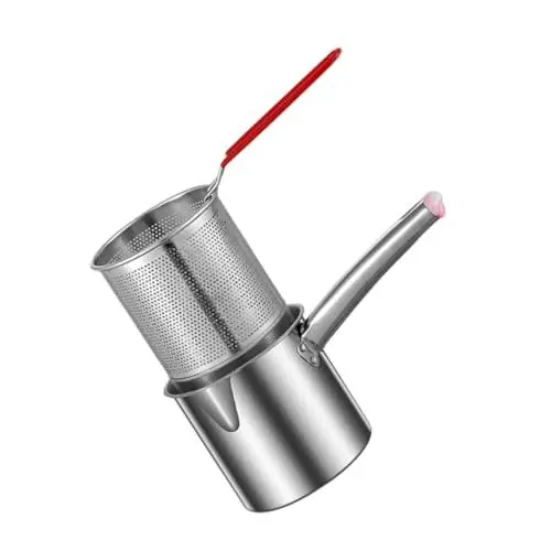 Produktbild: Sosoport 1 Satz Bratpfanne zwiebelringfritteuse tiefer Frittierkorb Metall Essen frittierter Korb Kommerziell Ölfilter Suite multifunktionaler Topf Friteuse Rostfreier