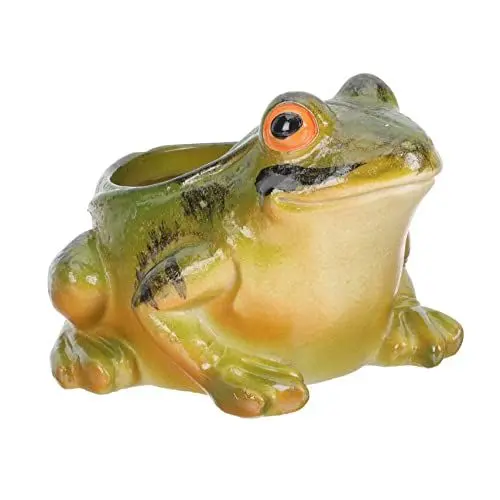 Produktbild: Sosoport Frosch Blumentopf Ornamente Pflanzgefäße für Zimmerpflanzen Froschteich Froschvase Heimdekoration Indoor Plants House Plants Topf für Sukkulenten Blumentopfverzierung Keramik Green