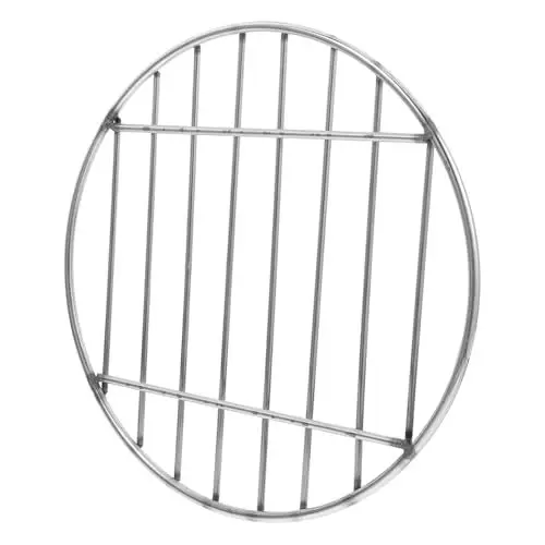 Produktbild: Sosoport Outdoor-grillrost Rund Edelstahl-grillgitter Einfach Zu Verwendendes Grillgitter Für Burger Hühnchen Und Gemüse