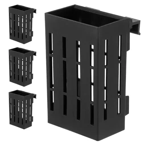 Produktbild: Sosoport Hängende Aquarium-Pflanzenhalter, 4 Stück Aquarium-hängende Wasserpflanzenhalter mit Haken, Wasserpflanzenregal mit Löchern