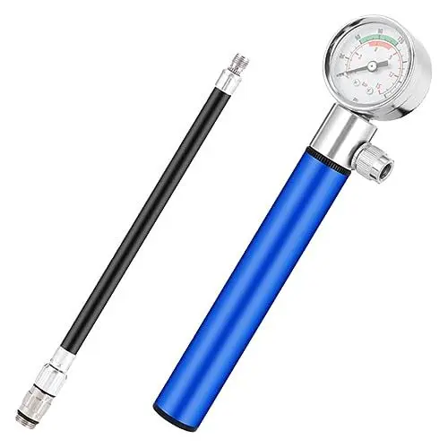 Produktbild: Sosoport Handluftpumpe Ballonpumpe in Der Hand Ballonluftpumpe Sportballpumpe Ball Luftpumpe Yoga-ballpumpe Ballpumpe Mit Manometer Basketballpumpe Legierung Fahrrad Druckanzeige
