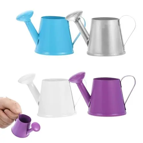 Produktbild: Sosoport Pflanzenvase 4 Stück Mini-gießkanne Mini Wasserkocher Eimer Eisen Metall Kind Mini-Wasserkocher (Zufällige Farbe)