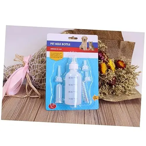Produktbild: Sosoport Pflegeset Für Haustiere – 60 Ml Kätzchenflaschen – Katzenfütterungsflaschen – Sichere Materialien – Inklusive Reinigungsbürste