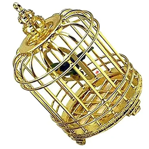 Produktbild: Sosoport Simulierter Vogelkäfig Wohnkultur Vogelkäfig-Modell Kreativer Mini-vogelkäfig Mini Vogelkäfig Wohnaccessoires Für Zu Hause Sittichspielzeug Zubehör Papagei Perri Metall