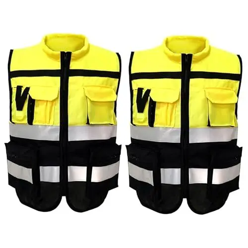 Produktbild: Sosoport Tuch Verkehrssicherheitsweste 2 Stück Reflektierende Weste Radfahren Outfit Laufweste Tanktops Stoff Sicherheitsausrüstung Verkehrsweste Ausrüstung Reiten Sicherheitskleidung
