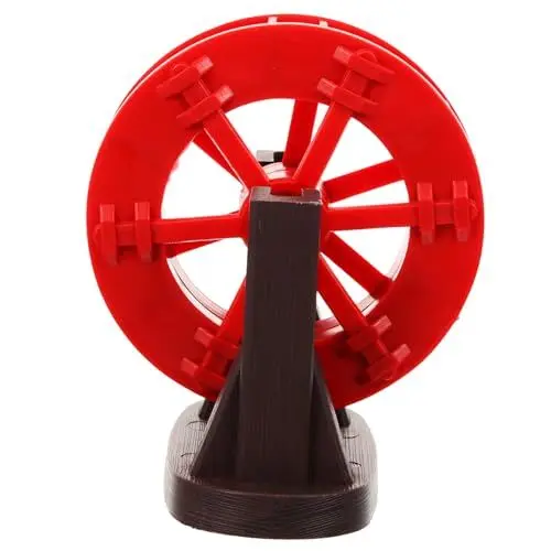 Produktbild: Sosoport Wasserrad-Ornamente Wasserfallrad Wasserrad Für Aquarien Wasserradmodell Feng-Shui-aquariumdekorationen Künstlicher Wasserbrunnen Mini Wasserrad Plastik Rot Schreibtisch Zierfische