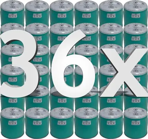 Produktbild: SOUK ONE Gaskartusche Premium 190g (400ml) 36 Stück Set Butan Stechkartusche Gaskartusche Stechgaskartusche, Campingkocher, Gasheizung, Camping Gas Butangas Kartusche (36x 190g)