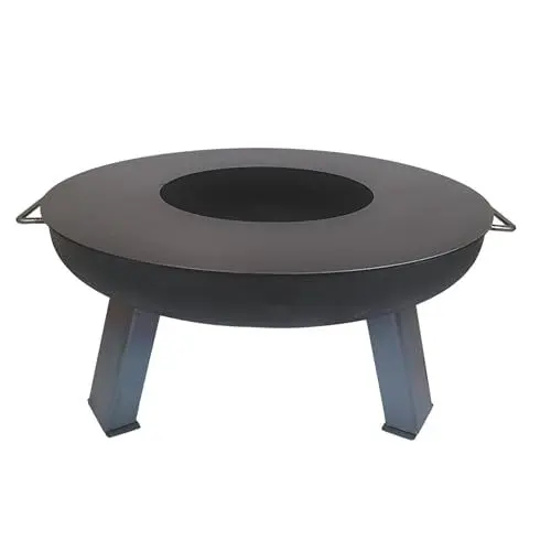 Produktbild: SOUK ONE Plancha Ø 100 cm Feuerring Feuerplatte Grillring für Feuerschale oder Feuertonne - Grillplatte aus Stahl 4mm Dick (Lieferumfang 1x Plancha ohne Feuerschale)