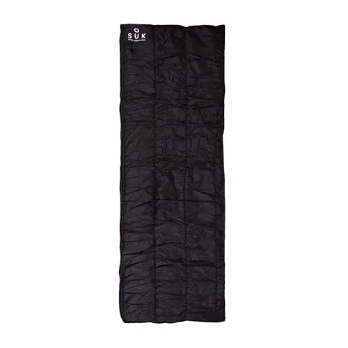 Produktbild: SOUK ONE Premium Deckenschlafsack Schlafsack 70x190cm für Erwachsene Camping Wandern Reisen Couch (Schwarz Khaki)