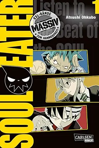 Produktbild: Soul Eater Massiv 1: Bände 1-3 der düsteren Fantasy-Manga-Serie ab 12 Jahren über eine seelenjagende Waffenschmiedin im größeren Format