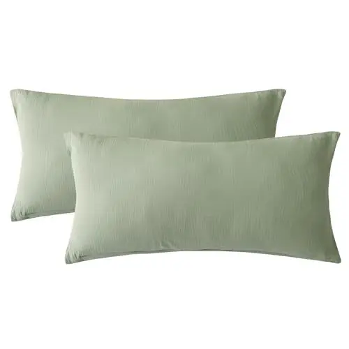 Produktbild: SOULFUL Musselin Kissenbezug 40x80 Baumwolle, Lakritzgrün