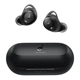 Produktbild: soundcore A1 In Ear Sport Bluetooth Kopfhörer, Wireless Earbuds mit Individuellem Sound, 35H Wiedergabe, Kabelloses Aufladen, USB-C Charging, IPX7 Wasserschutz, Tastensteuerung