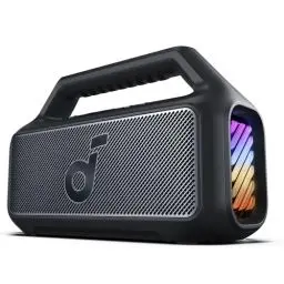 Produktbild: soundcore by Anker, Boom 2 Outdoor-Lautsprecher, 80W, Subwoofer, BassUp 2.0, 24h Akku, IPX7 Wasserdicht & Schwimmt, LED-Licht, USB-C, EQ, BT 5.3, Mobiler Bluetooth-Speaker, Camping, Strand, Garten