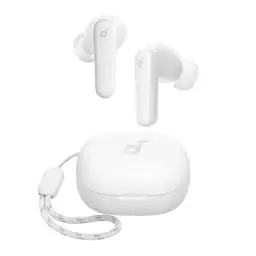 Produktbild: soundcore by Anker P20i Kabellose Bluetooth Kopfhörer in-Ear, 10mm Treiber, Bluetooth 5.3, Anpassbarer EQ, 30 Std. Spielzeit, IPX5 wasserfest, 2 Mikros mit KI, einzeln verwendbar (Weiß)