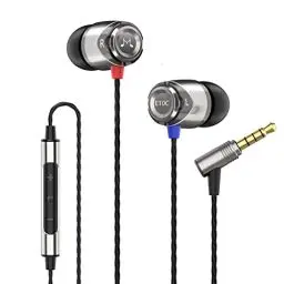 Produktbild: SoundMAGIC E10C Kabelgebundene Kopfhörer mit Mikrofon, HiFi-Stereo-Ohrhörer, geräuschisolierende In-Ear-Kopfhörer, leistungsstarker Bass, ohne Kabelsalat, Rotguss